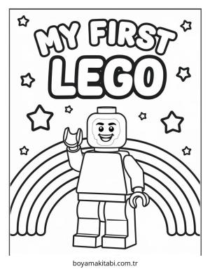 Lego boyama sayfası – çocuklar için, çizgi film temalı