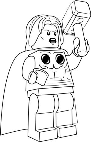 Lego boyama sayfası,  coloring page, Thor Lego, 