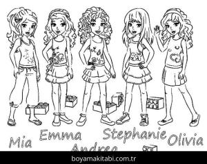 Lego boyama sayfası – renkli çizimler, okul öncesi