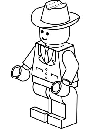 Lego boyama sayfası,  coloring page, Lego Kovboy, 