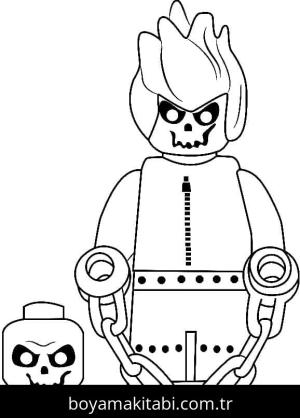 Lego boyama sayfası – çizgi film temalı, basit çizim