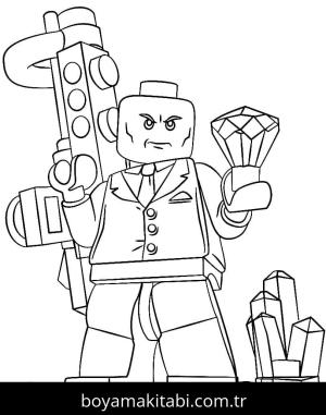 Lego boyama sayfası – basit çizim, kolay boyama