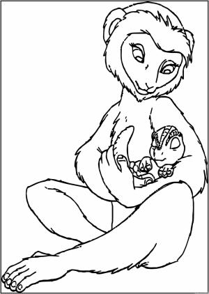 Lemur boyama sayfası, Lemur coloring page, Anne ve Bebek Lemur, 