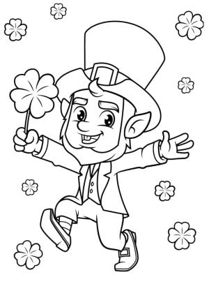 Leprikon boyama sayfası,  coloring page, Mutlu Leprikon çiz, 