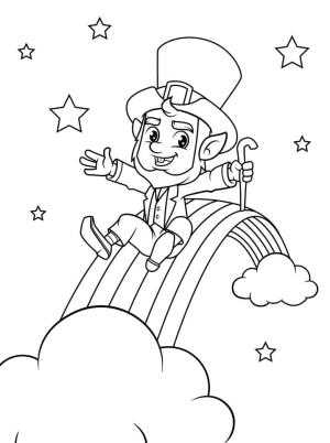 Leprikon boyama sayfası,  coloring page, Sevimli Bir Leprikon Çiz, 