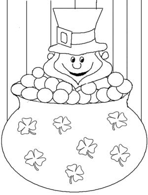 Leprikon boyama sayfası,  coloring page, Altın Tencereli Leprikon çiz, 