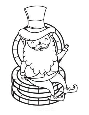 Leprikon boyama sayfası,  coloring page, Leprikon ve Altın Paraları Çiz, 