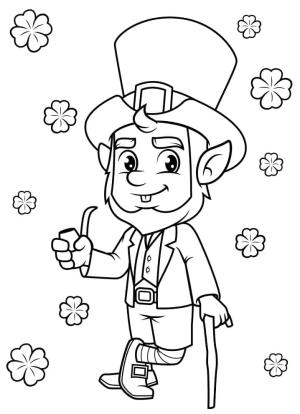 Leprikon boyama sayfası,  coloring page, Sevimli Leprikon çiz, 