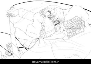 Levi Ackerman boyama sayfası – eğlenceli etkinlik, el becerilerini geliştirir