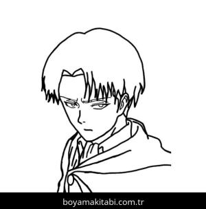 Levi Ackerman boyama sayfası – PDF indir, sevimli karakter
