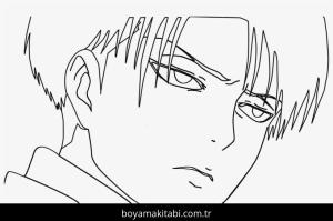Levi Ackerman boyama sayfası – keyifli zaman, renkli çizimler