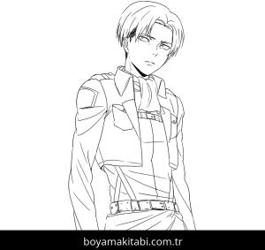 Levi Ackerman boyama sayfası – okul öncesi, evde etkinlik