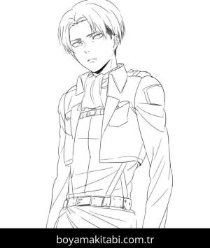 Levi Ackerman boyama sayfası – evde etkinlik, ücretsiz yazdır