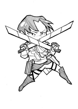 Levi Ackerman boyama sayfası,  coloring page, Chibi Levi, 