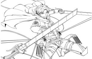 Levi Ackerman boyama sayfası,  coloring page, Levi Dövüşü, 