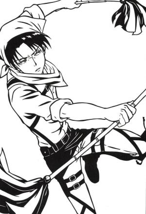 Levi Ackerman boyama sayfası,  coloring page, Levi Komik, 