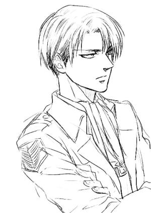 Levi Ackerman boyama sayfası,  coloring page, Yüz Levi Havalı, 