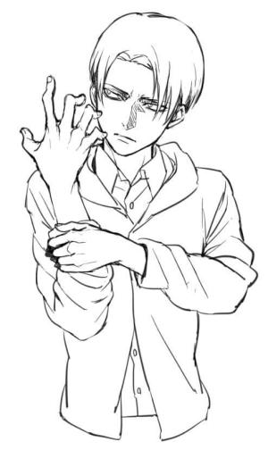 Levi Ackerman boyama sayfası,  coloring page, Tatlı Levi, 