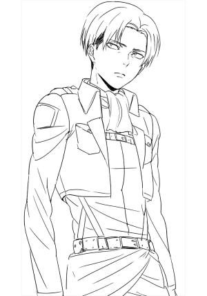 Levi Ackerman boyama sayfası,  coloring page, Basit Levi, 