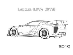 Lexus boyama sayfası,  coloring page, Lexus Lfa GT3, 