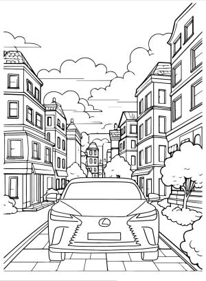 Lexus boyama sayfası,  coloring page, Lexus RZ, 