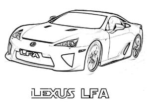 Lexus boyama sayfası,  coloring page, Lexus Lfa, 