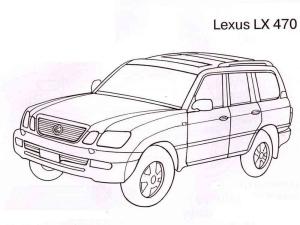 Lexus boyama sayfası,  coloring page, Lexus LX 470, 