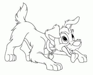 Leydi ile Sokak Köpeği boyama sayfası,  coloring page, Çılgın Tramp, 