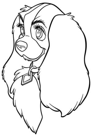 Leydi ile Sokak Köpeği boyama sayfası,  coloring page, Lady Portresi, 