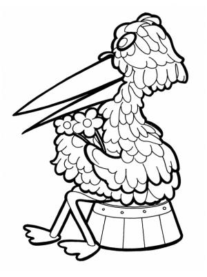 Leylek boyama sayfası,  coloring page, Bayan Leylek, 