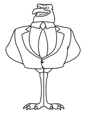 Leylek boyama sayfası,  coloring page, Avcı Leylek, 