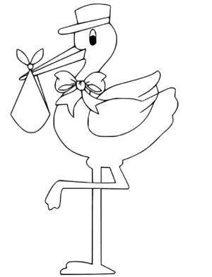 Leylek boyama sayfası,  coloring page, Çok Güzel Leylek, 