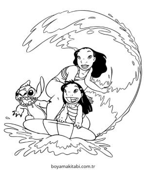 Lilo and Stitch boyama sayfası – ücretsiz yazdır, boyama etkinliği