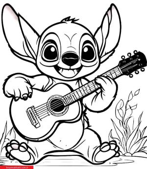 Lilo and Stitch boyama sayfası, Lilo and Stitch coloring page, , 