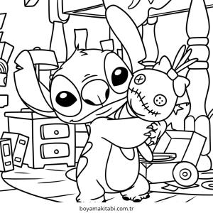 Lilo and Stitch boyama sayfası – sanatsal çalışma, çocuklar için