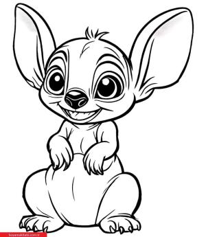 Lilo and Stitch boyama sayfası, Lilo and Stitch coloring page, , 