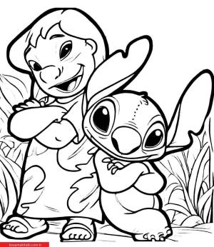 Lilo and Stitch boyama sayfası, Lilo and Stitch coloring page, , 