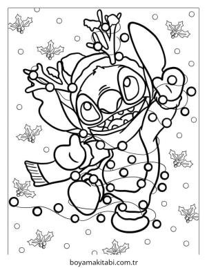 Lilo and Stitch boyama sayfası – çocuk aktivitesi, PDF indir