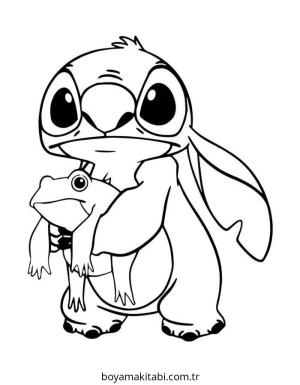 Lilo and Stitch boyama sayfası – sevimli karakter, sanatsal çalışma
