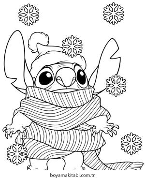 Lilo and Stitch boyama sayfası – eğlenceli etkinlik, el becerilerini geliştirir