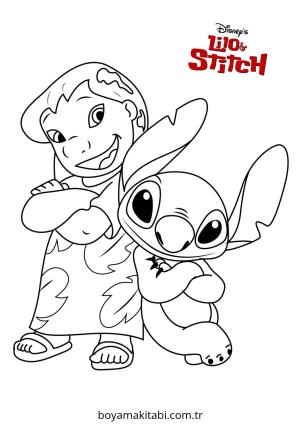 Lilo and Stitch boyama sayfası – eğitici aktivite, yaratıcılık