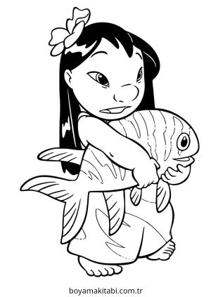 Lilo and Stitch boyama sayfası – okul öncesi, evde etkinlik