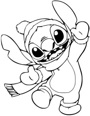 Lilo & Stitch boyama sayfası,  coloring page, Noel’de Dikiş Dikmek, 