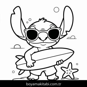 Lilo & Stitch boyama sayfası – PDF indir, sevimli karakter