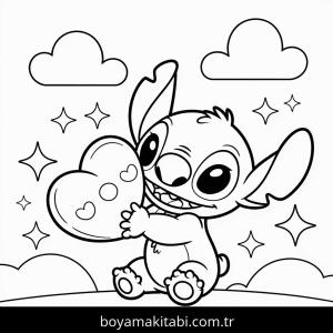 Lilo & Stitch boyama sayfası – keyifli zaman, renkli çizimler