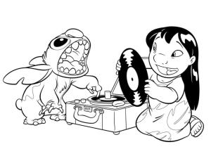 Lilo & Stitch boyama sayfası,  coloring page, Lilo Ve Dikiş Yazdırılabilir, 