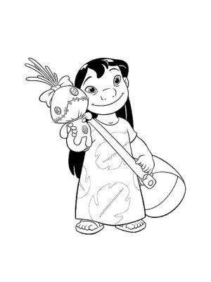 Lilo & Stitch boyama sayfası,  coloring page, Sevimli Lilo, 