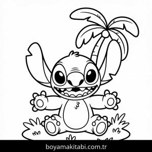 Lilo & Stitch boyama sayfası – eğlenceli etkinlik, el becerilerini geliştirir