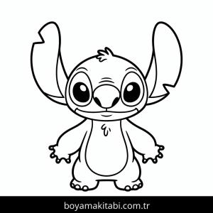Lilo & Stitch boyama sayfası – sevimli karakter, sanatsal çalışma