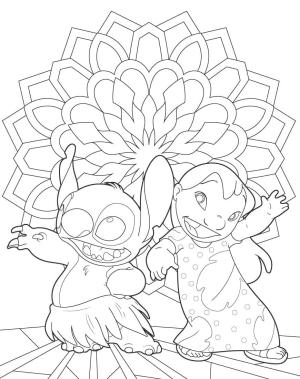 Lilo & Stitch boyama sayfası,  coloring page, Lilo Ve Dikiş Dansı, 